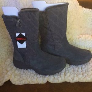 Grey Lands End thermolite winter boots size 7